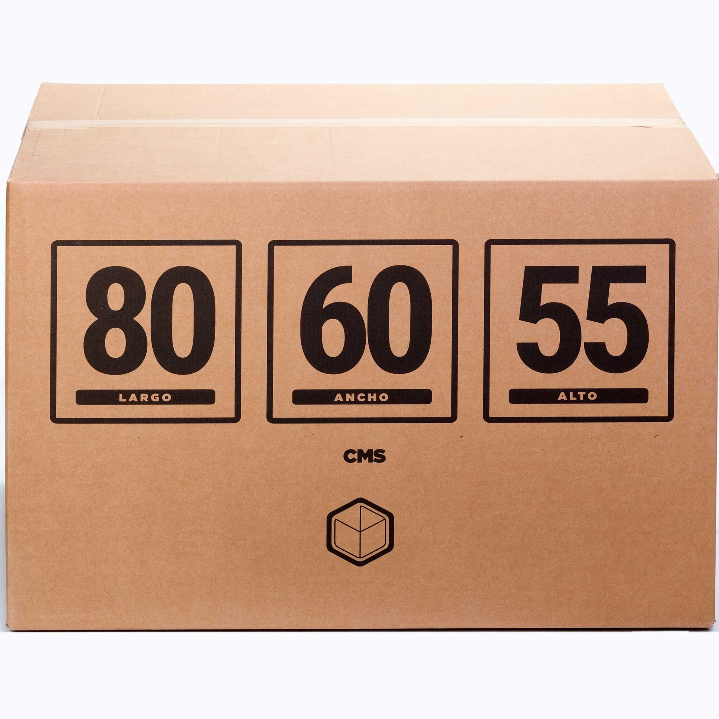 TELECAJAS | 2 Cajas 80x60x55 cm - Cajas Gigante de Cartón Mudanza Baul Grande - Medio Palet | Ideal para Envío y Guardar Objetos Voluminosos Anónimas, Doble Pared Reforzada | Pack de 2