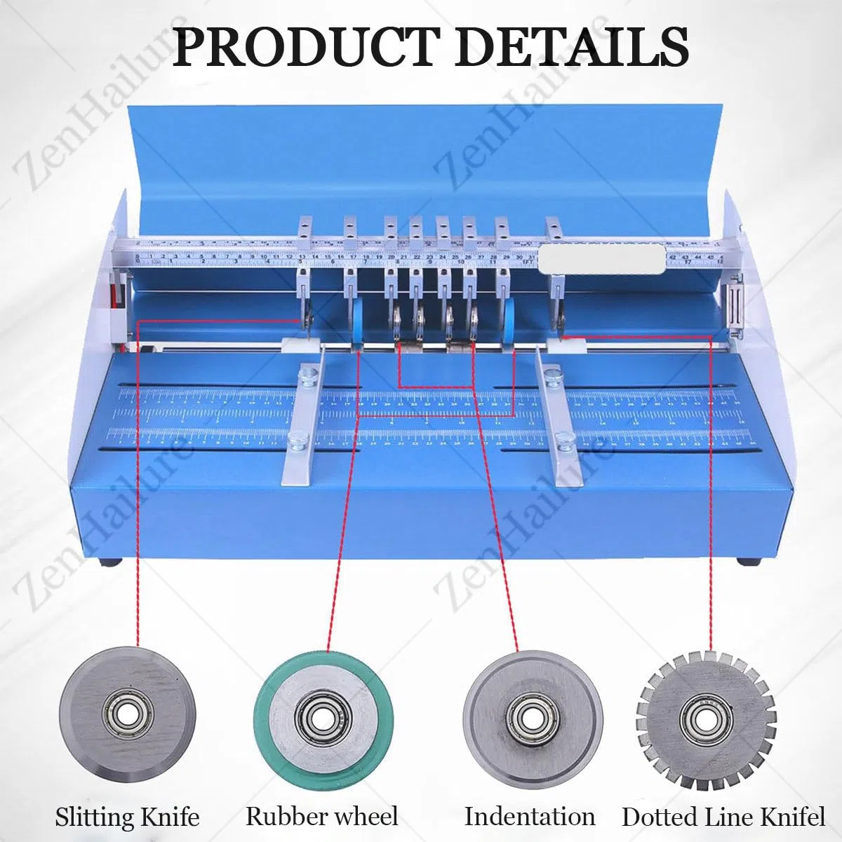 Máquina perforadora eléctrica de metal, resistente, 520 mm, multifunción para portadas de libros, menús, boletos, fotos, documentos, tarjetas, invitaciones