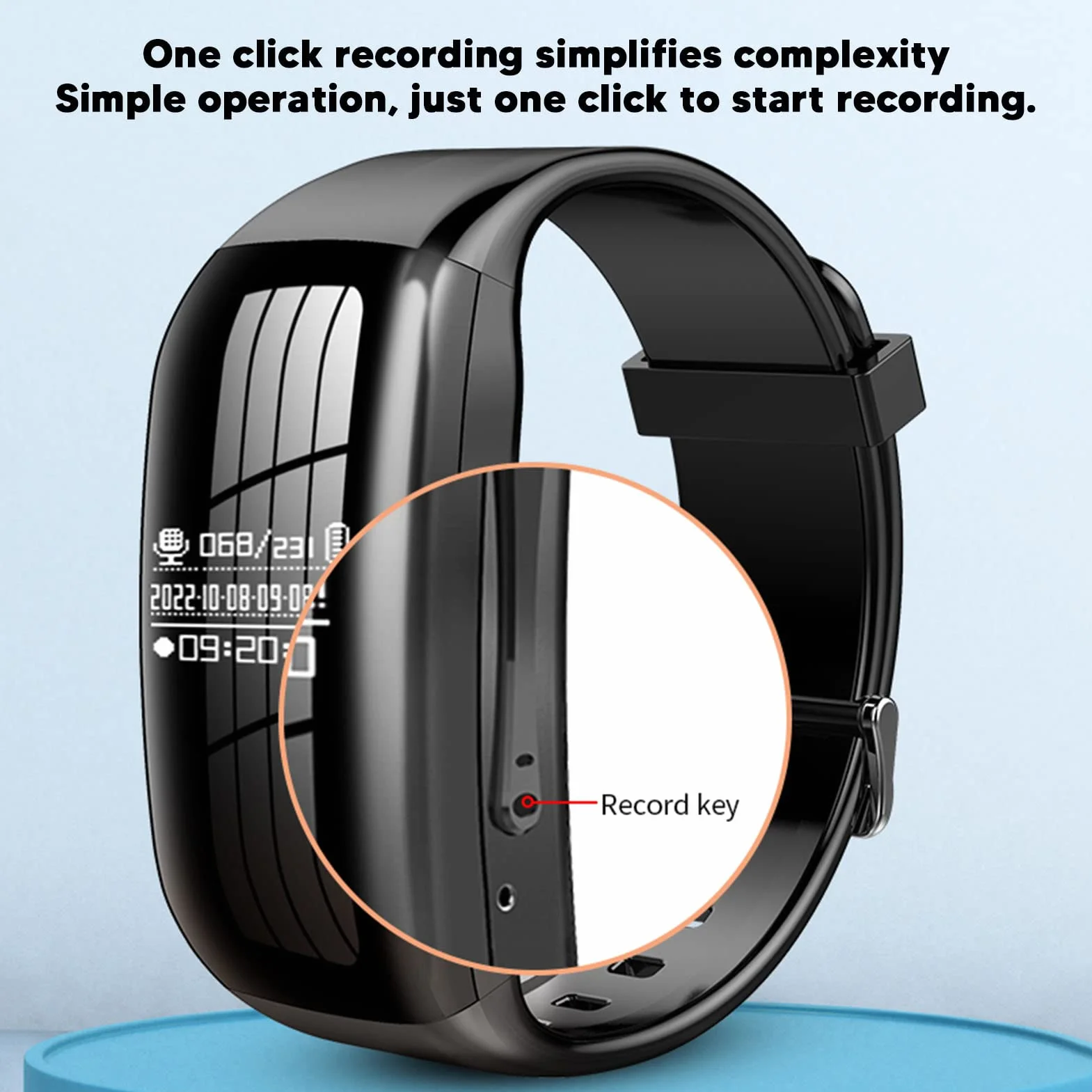 Reloj Grabadora de Voz Digital 4G, Captación 360° Reducción de Ruido