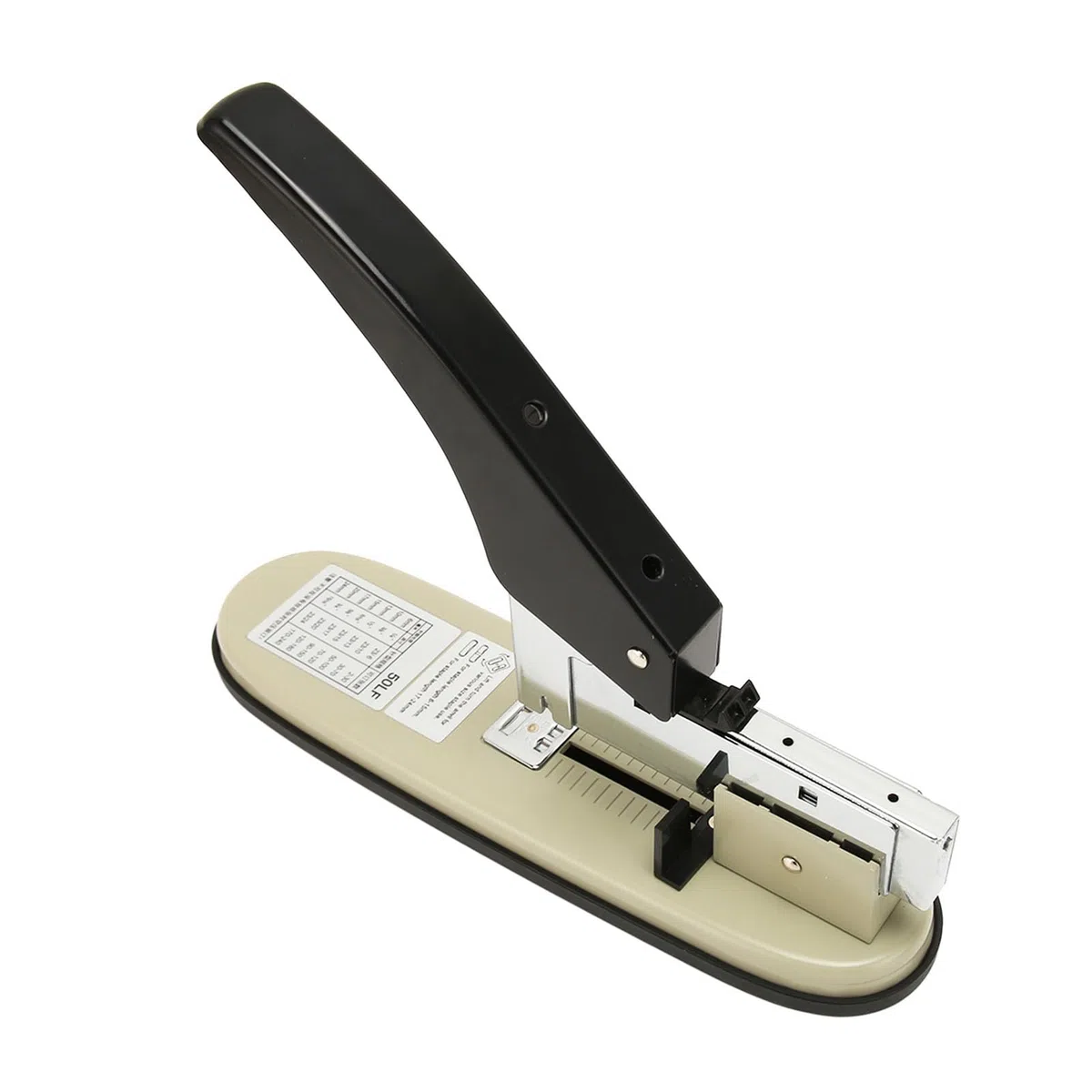 Grapadora de oficina grande, grapadora de escritorio ergonómica y fácil de usar, capacidad para 210 hojas, grapadora escolar, tienda de impresión doméstica