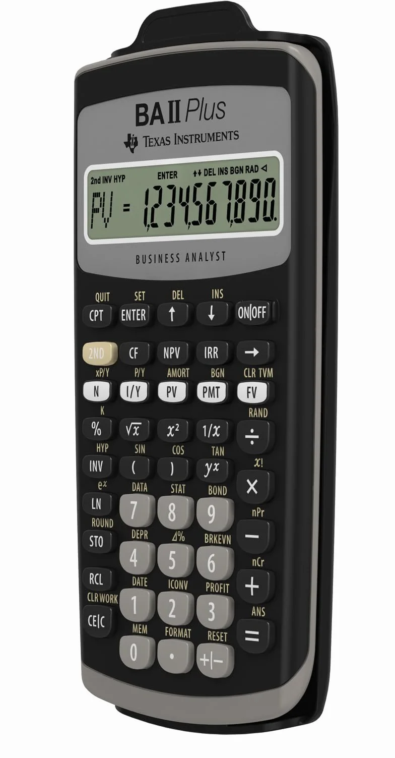 Texas Instruments BAII Plus - Calculadora financiera, Negro