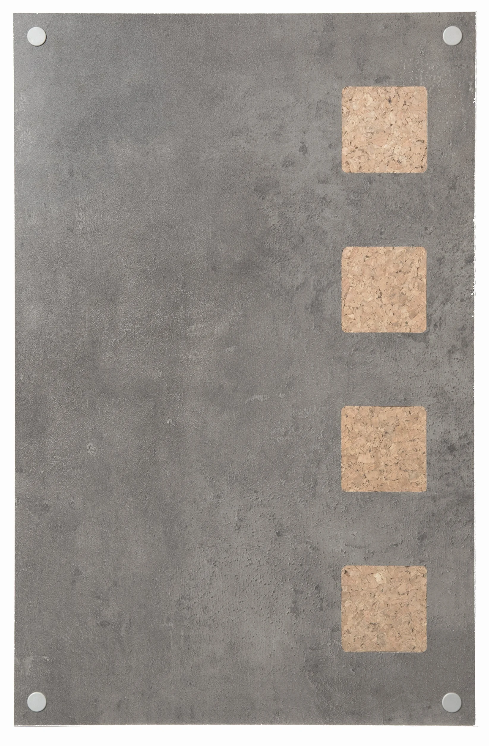 Securit Tablero de Corcho Pizarra Superficie Escritura 58x38x1.3 cm Gris Concrete Grey
