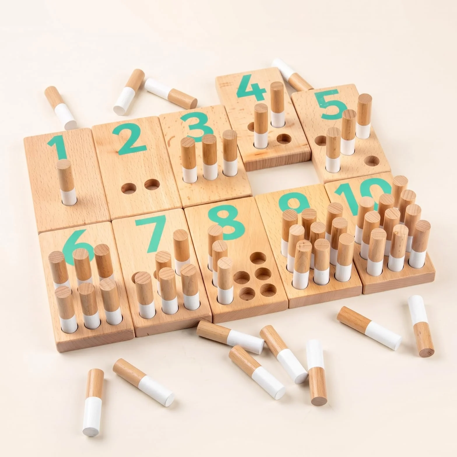Juego Numerar Educativo Tablero con Clavijas Números Tablero Clavijas para Aula