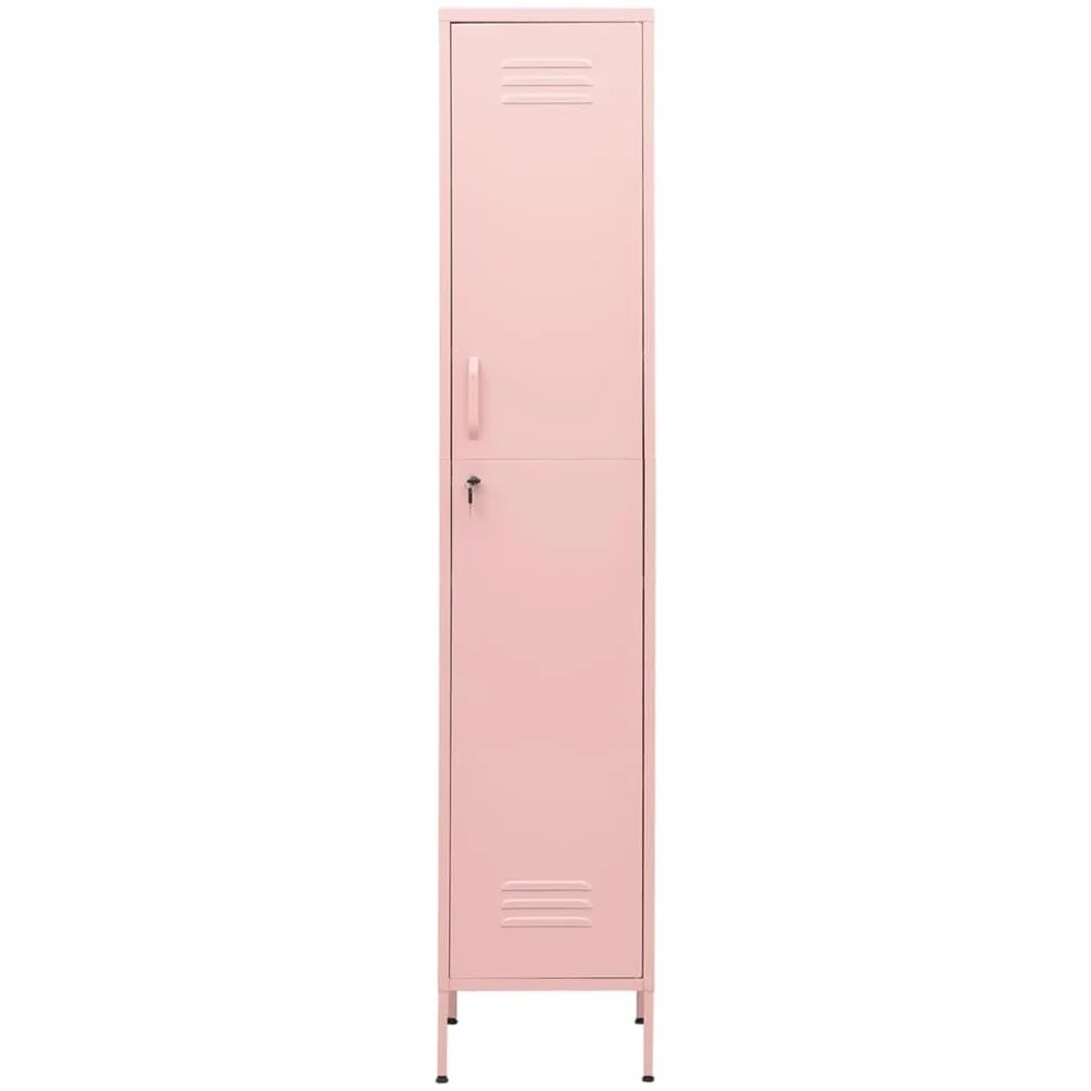 vidaXL Armadio Rosa 35x46x180 cm Acciaio