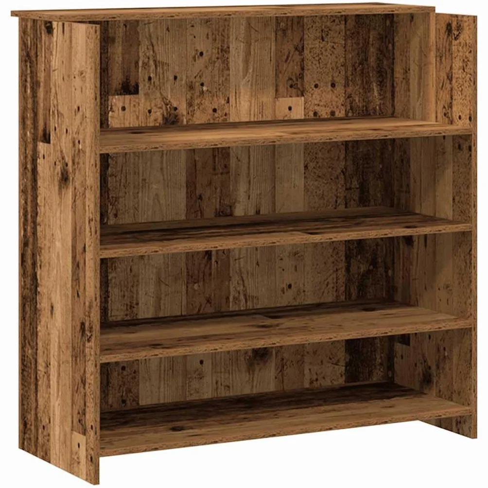 vidaXL Mostrador Recepción Madera Vieja 200x50x103.5 cm