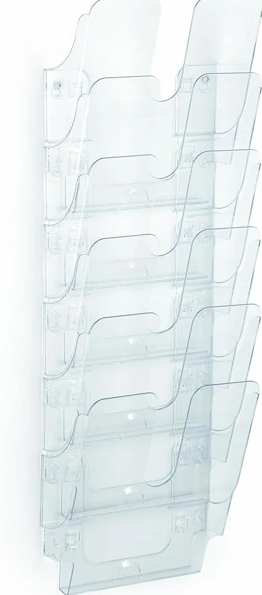 Juego de dispensadores de folletos Flexiplus 6 retrato A4 transparente