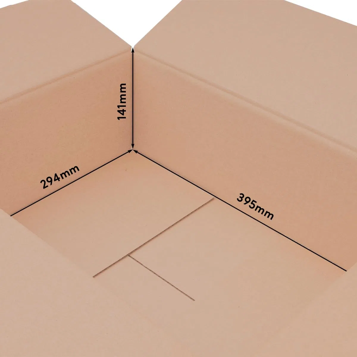 250 cajas plegables 395 x 295 x 140 mm Cartones Marrón 1 ondulado Cajas de envío Caja plegable - KK 87