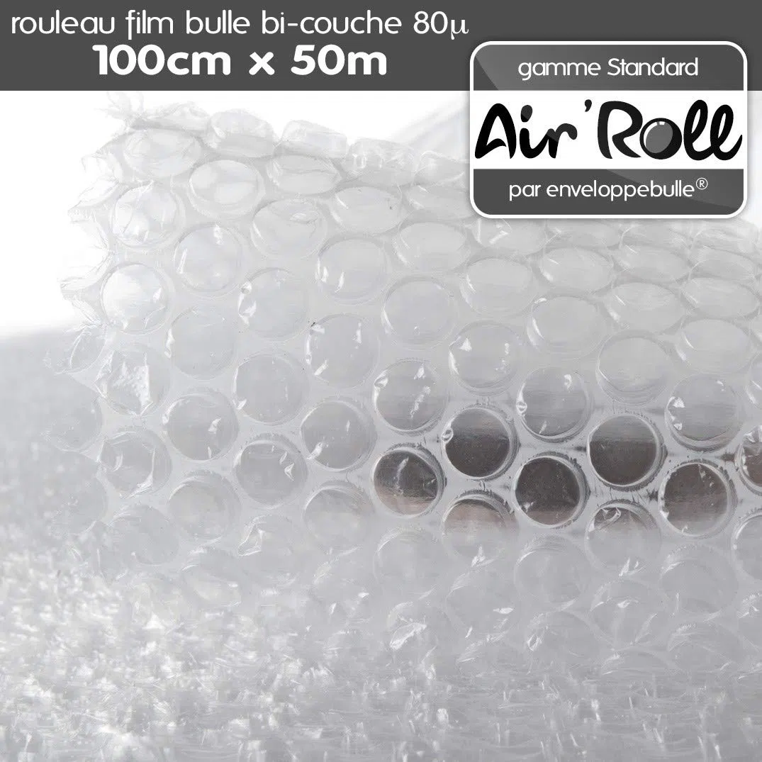 enveloppebulle - Rollo de plástico con burbujas (1 m x 50 m)