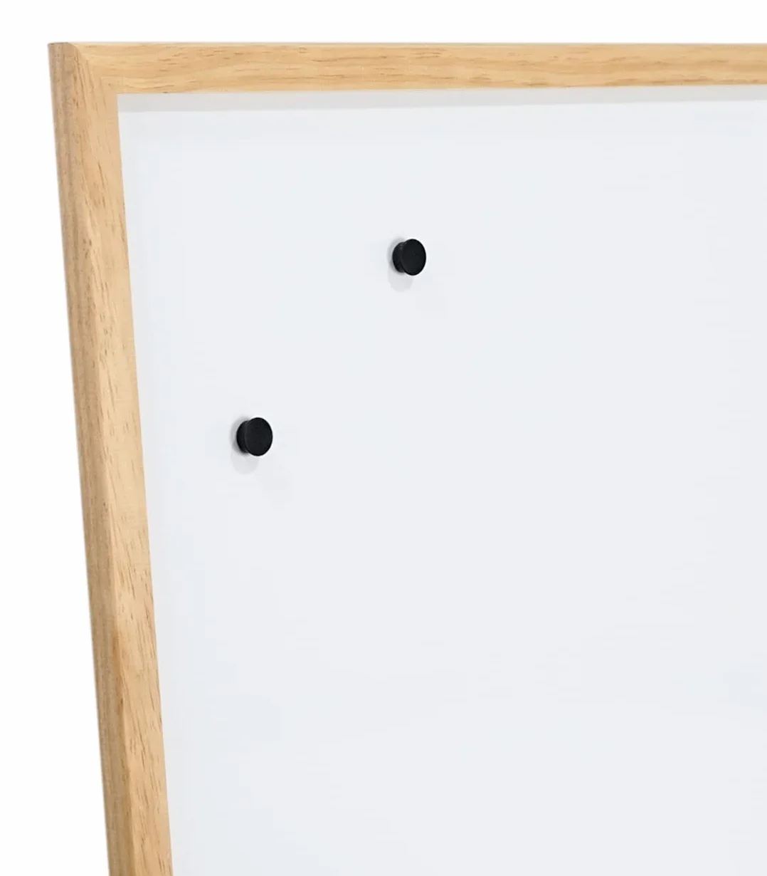 CHELY INTERMARKET Pizarra Blanca Magnética 90x60 cm Marco Madera Marrón Kit Completo Oficina Casa Escuela