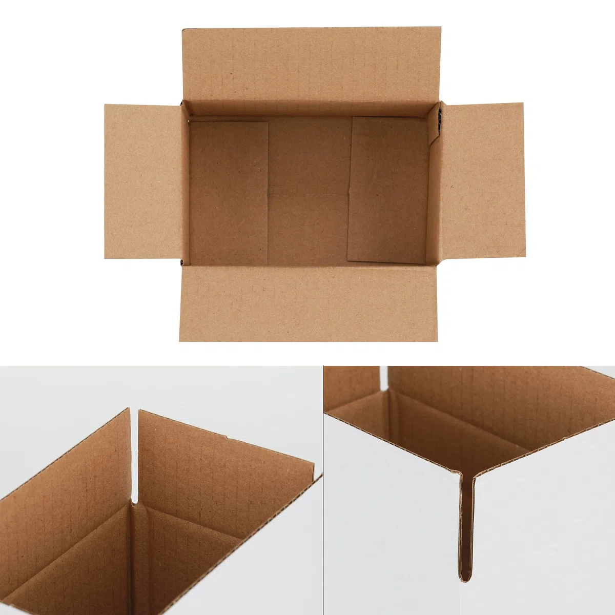 Cajas de envío 6x4x4, paquete de 50, cajas de cartón corrugado Kraft pequeñas para embalaje de correo, blanco