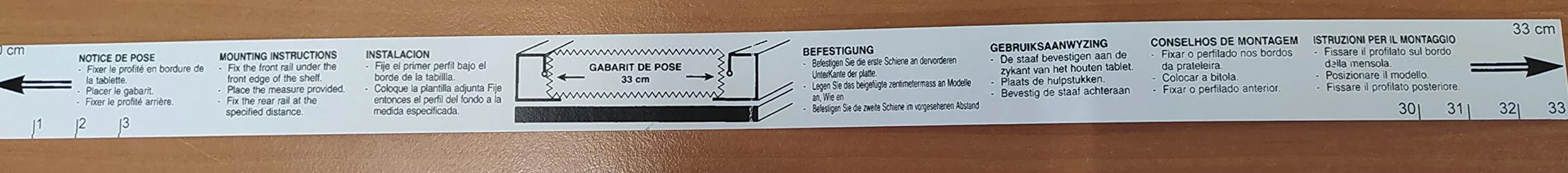 Juego de 2 rieles de 76 cm, soporte para carpetas colgantes (carpetas colgantes no incluidas), de aluminio para atornillar bajo estante de madera