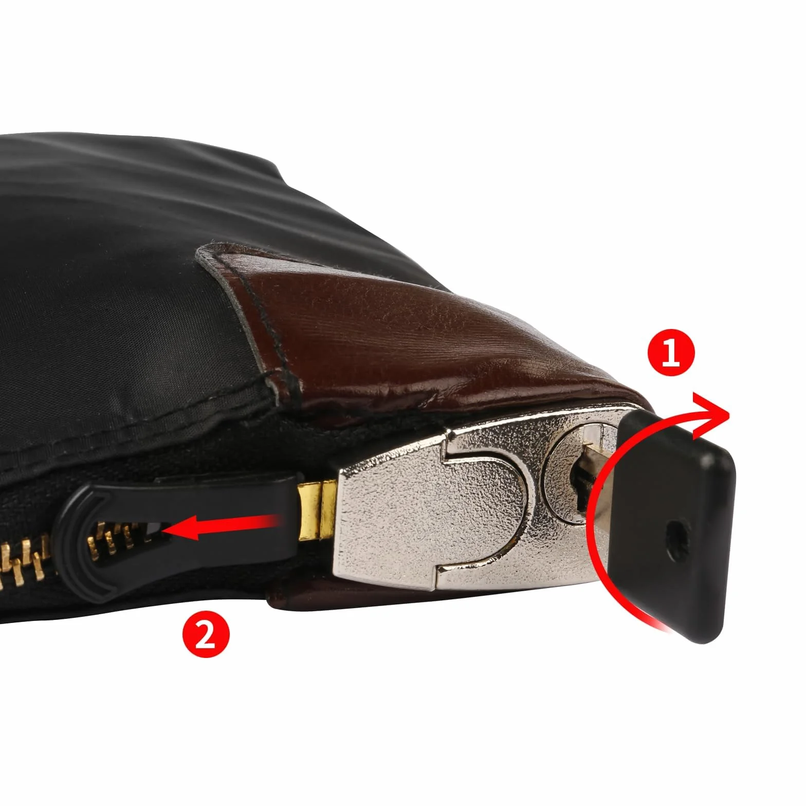 Eagle Bolsa para billetes con cierre de seguridad 27,5 x 20,8 x 3,5 cm negro
