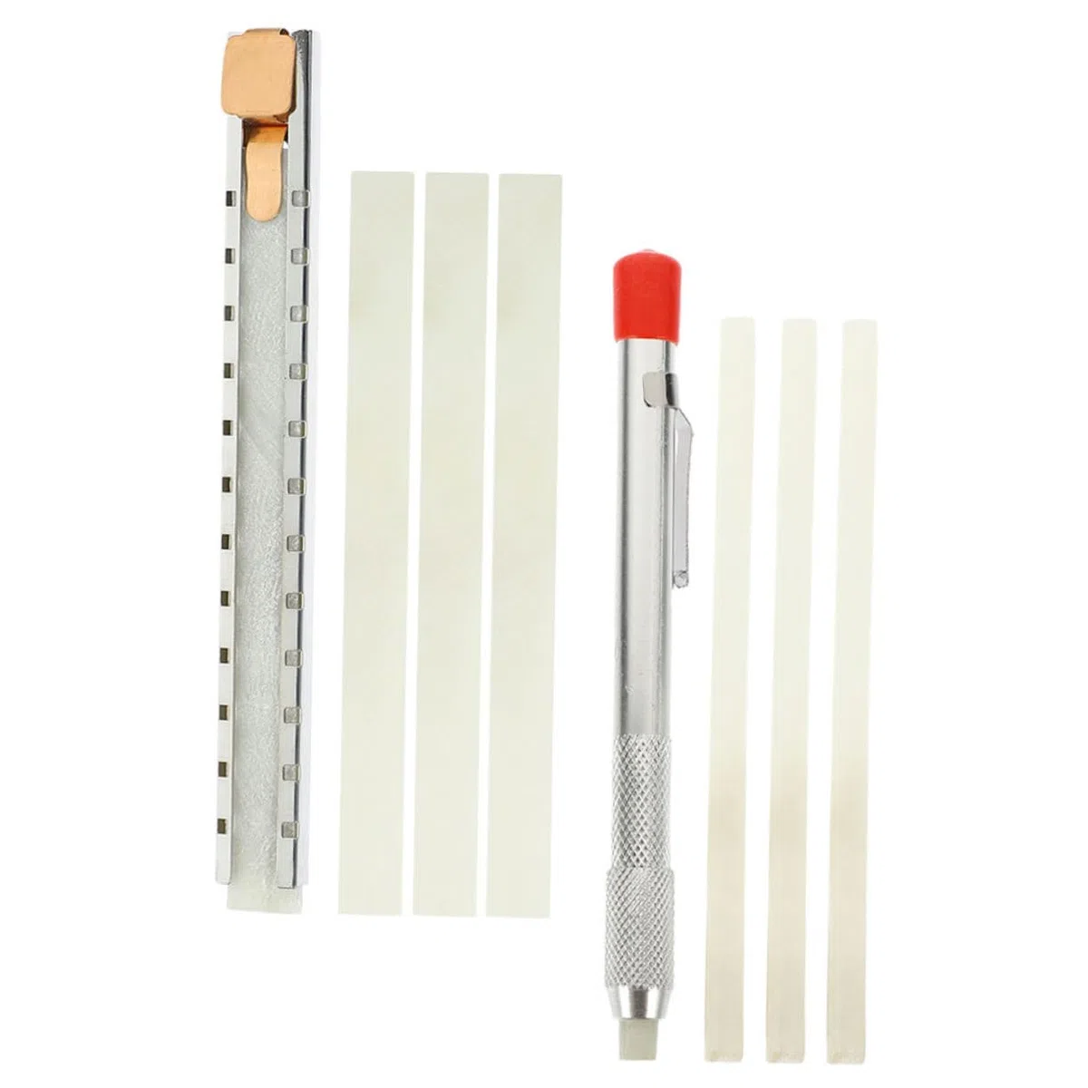 VILLCASE 5 Juegos Marcadores de Tiza de Piedra Natural Soldadura Lápiz de Tiza Dibujo Baldosas Incluye Superficies Metálicas