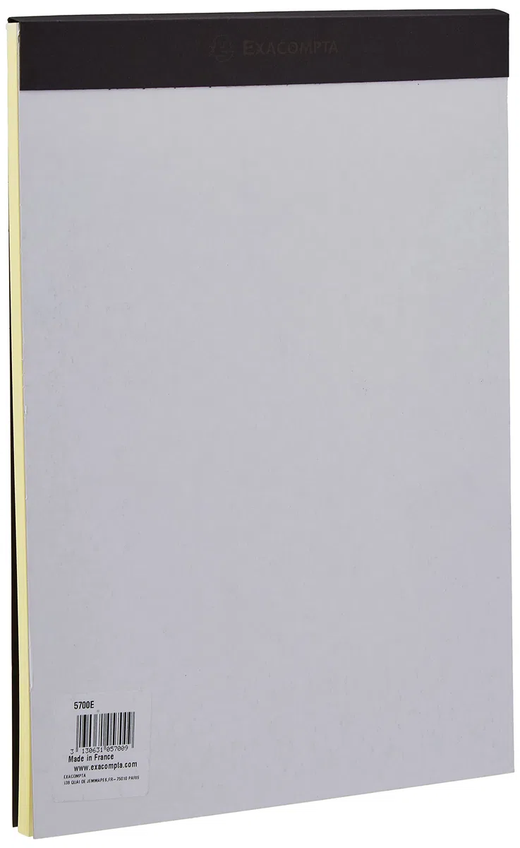 Exacompta - Carnet black block 29,7x21cm, paquete de 5 unidades