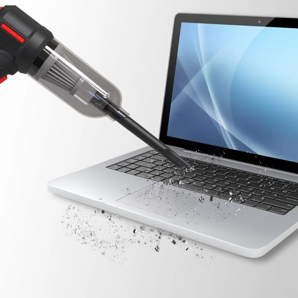 Soplador eléctrico 3-IN-1, 9000 Pa Aspirador teclado Aspirador de teclado 120W Pulverizador eléctrico de aire comprimido batería 4000mAH, Mini aspirador para PC, portátil
