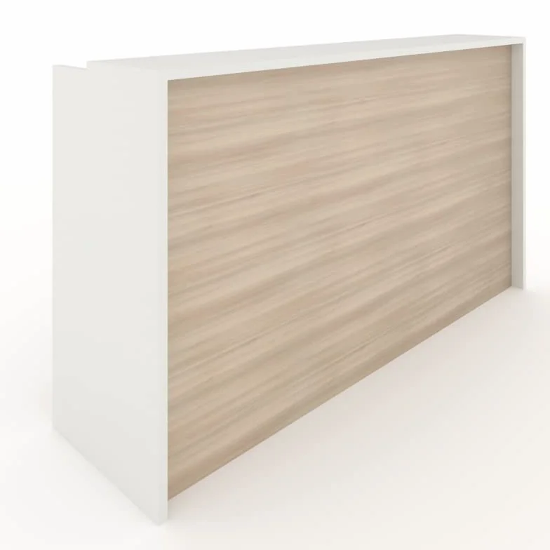 MOSTRADOR de Recepción y Oficina Laminado Color Acacia 25mm Grosor 125x105x50 cm