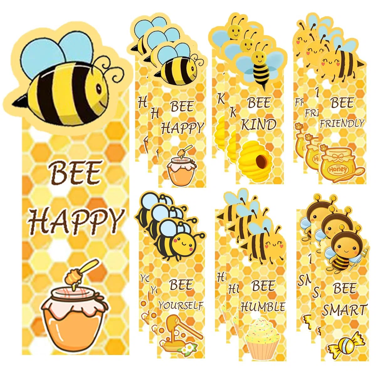Marcapáginas de papel motivacional, 4 x 14 cm, 60 unidades para leer, suministros de clase para estudiantes