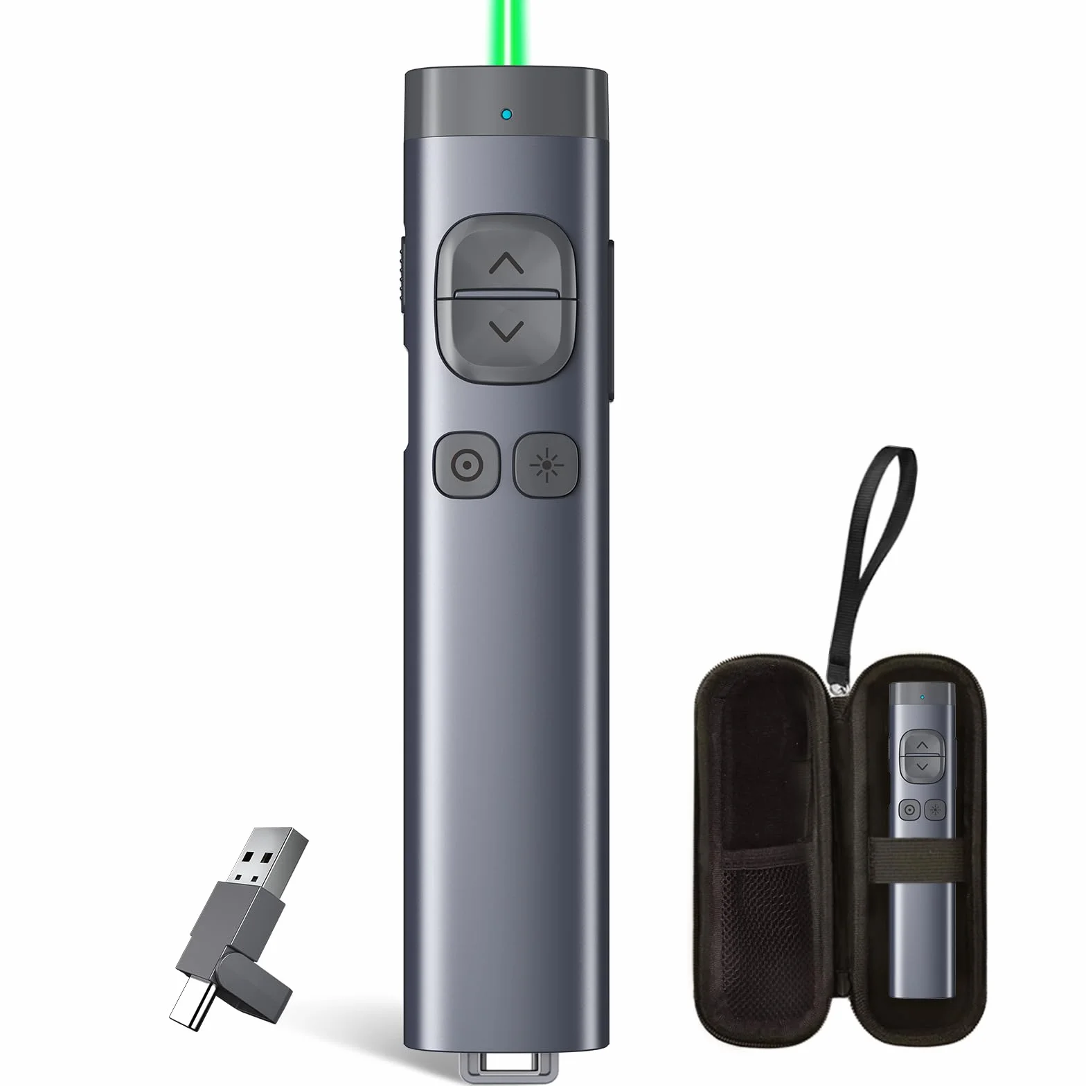Norwii N97s TV Display Clicker para presentaciones PowerPoint, PowerPoint Clicker, Presentación Rremote, Bluetooth Wireless Presenter, Digital Pointer para TV Display