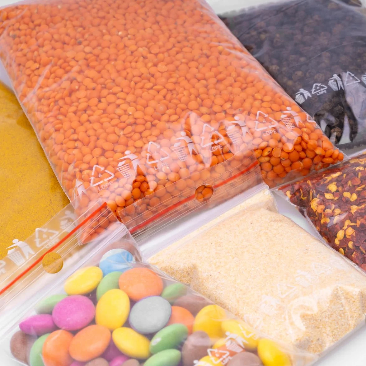verpacking 10000 bolsas zip lock bolsas de polietileno bolsas zip varios tamaños 60 x 80mm, bolsas resellables, bolsas de plástico con cierre zip, bolsas de almacenamiento, bolsas transparentes