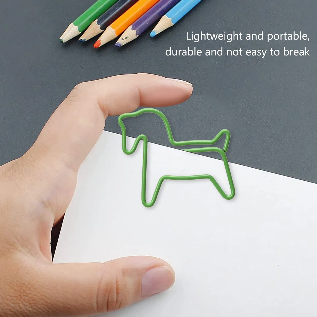 Generic 32 Clips de Papel en Caja, 3 Colores con Forma Linda y Galvanoplastia Antioxidante, Combo de Delfín, Conejo Pony, Pequeños Clips de Metal para Papeleo, Oficina, Escuela
