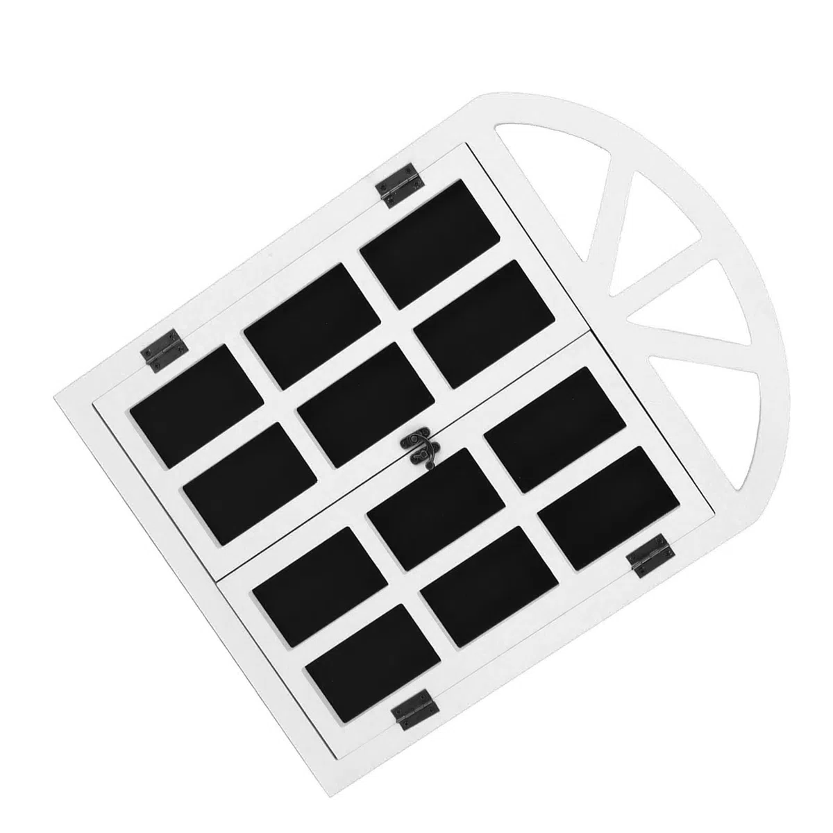 Letrero de Pizarra de Ventana Falsa, Tablero Negro, decoración versátil, Tablero de Mensajes fácil de Colgar para Pared de Tienda y hogar (Blanca)