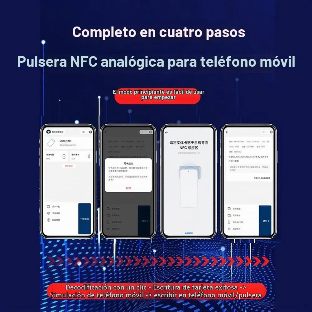Lector de Tarjetas NFC Max, Grabador, Bluetooth, IC ID, RFID, Duplicador, Lector de Tarjetas con Cifrado para Ascensores, Compatible con Android e IOS, HarmonyOS.
