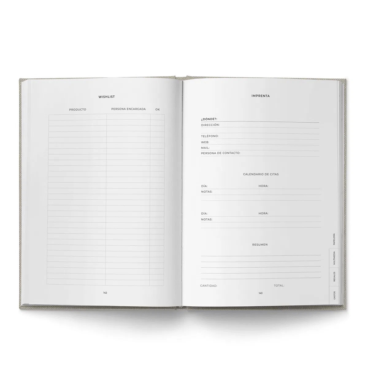 Agenda de Boda “Sí, Quiero” | Wedding Planner con 12 pestañas | Check-lists novia, novio, invitados, presupuesto y proveedores | Cronograma 12 meses | 184 pág. papel premium 120 g
