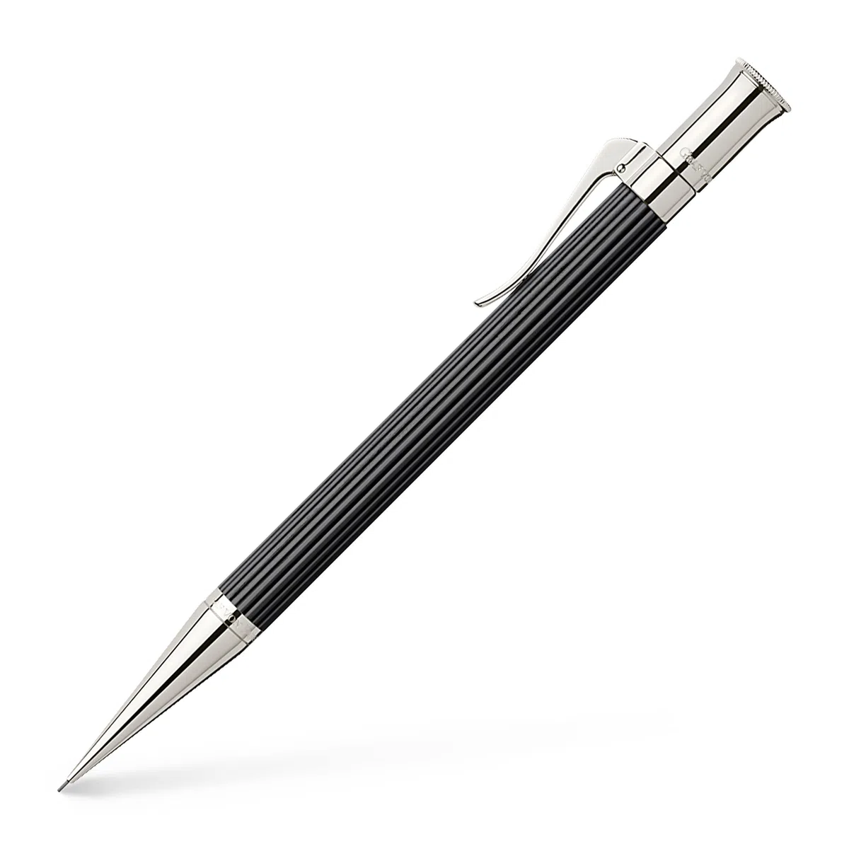 Graf von Faber-Castell 135531 Portaminas Línea Clásica, Ébano | Elegante mango de ébano con piezas metálicas platinadas, grado de dureza B