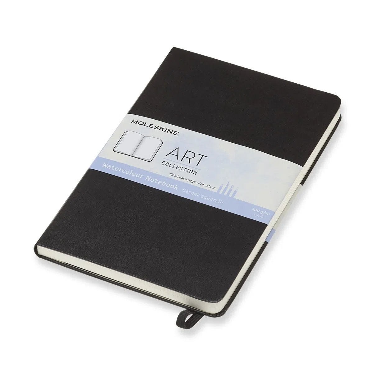 Moleskine ARTQP084 Cuaderno de acuarelas colección art, Color Negro, Grande