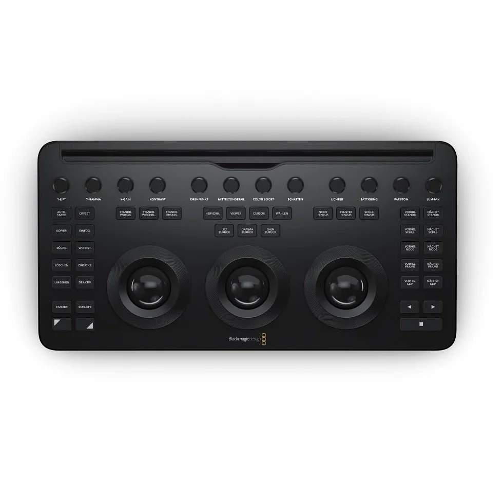 Blackmagic Design Davinci Resolve Micro Color Panel with Keyboard Labeling in German