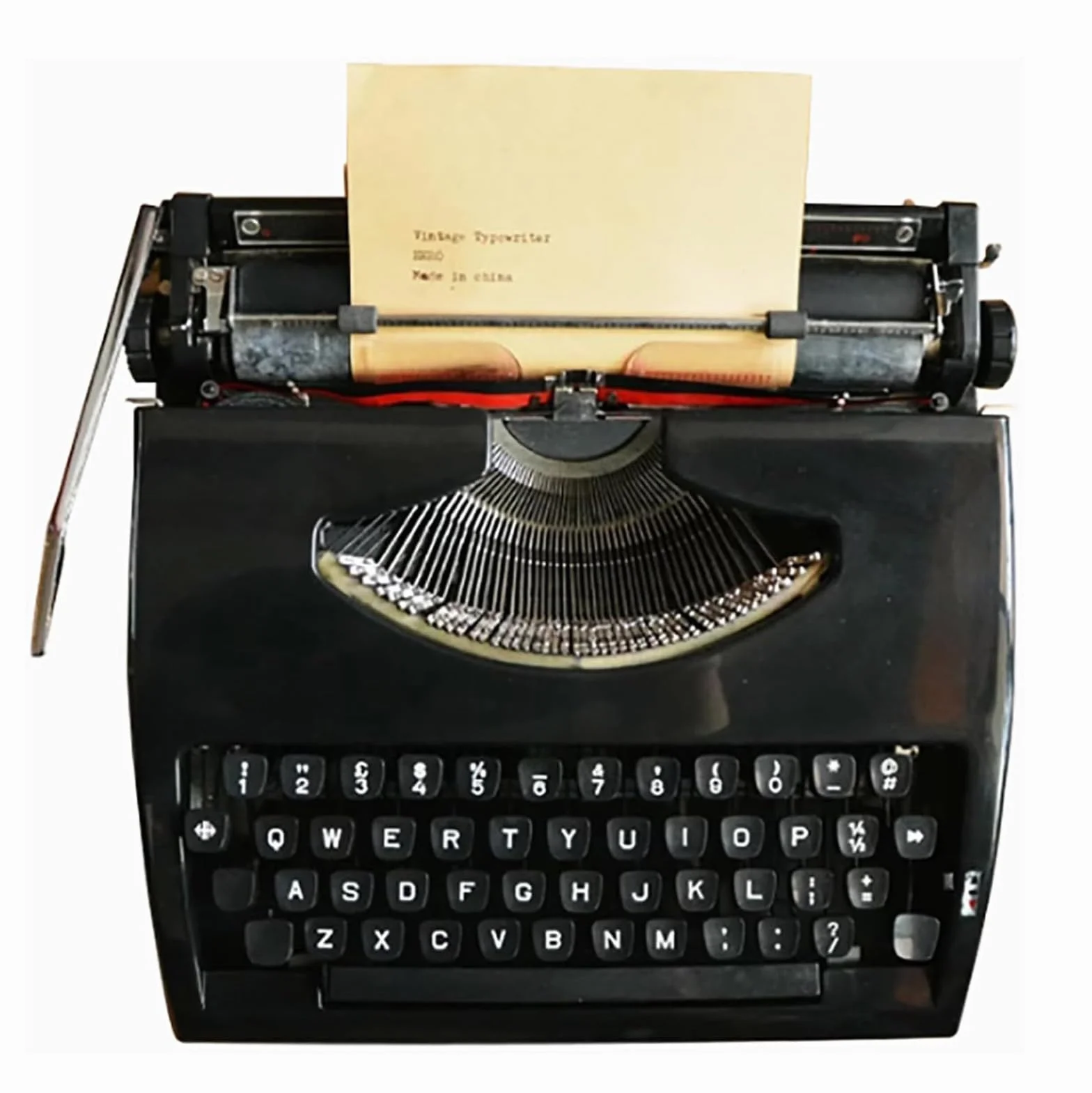 Máquina de máquina de Escribir Manual portátil Tradicional, máquina de Escribir clásico clásico Antiguo para escritores, máquina de Escribir nostálgico(Black)