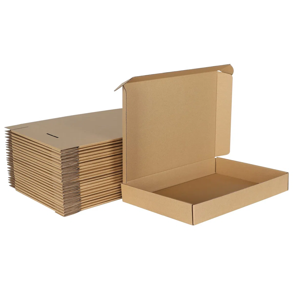 HORLIMER Caja de Envío Kraft, 34,2 x 24,6 x 4,8cm, Lote de 25, Caja Carton con Tapa para Regalo o Embalaje, Marrón