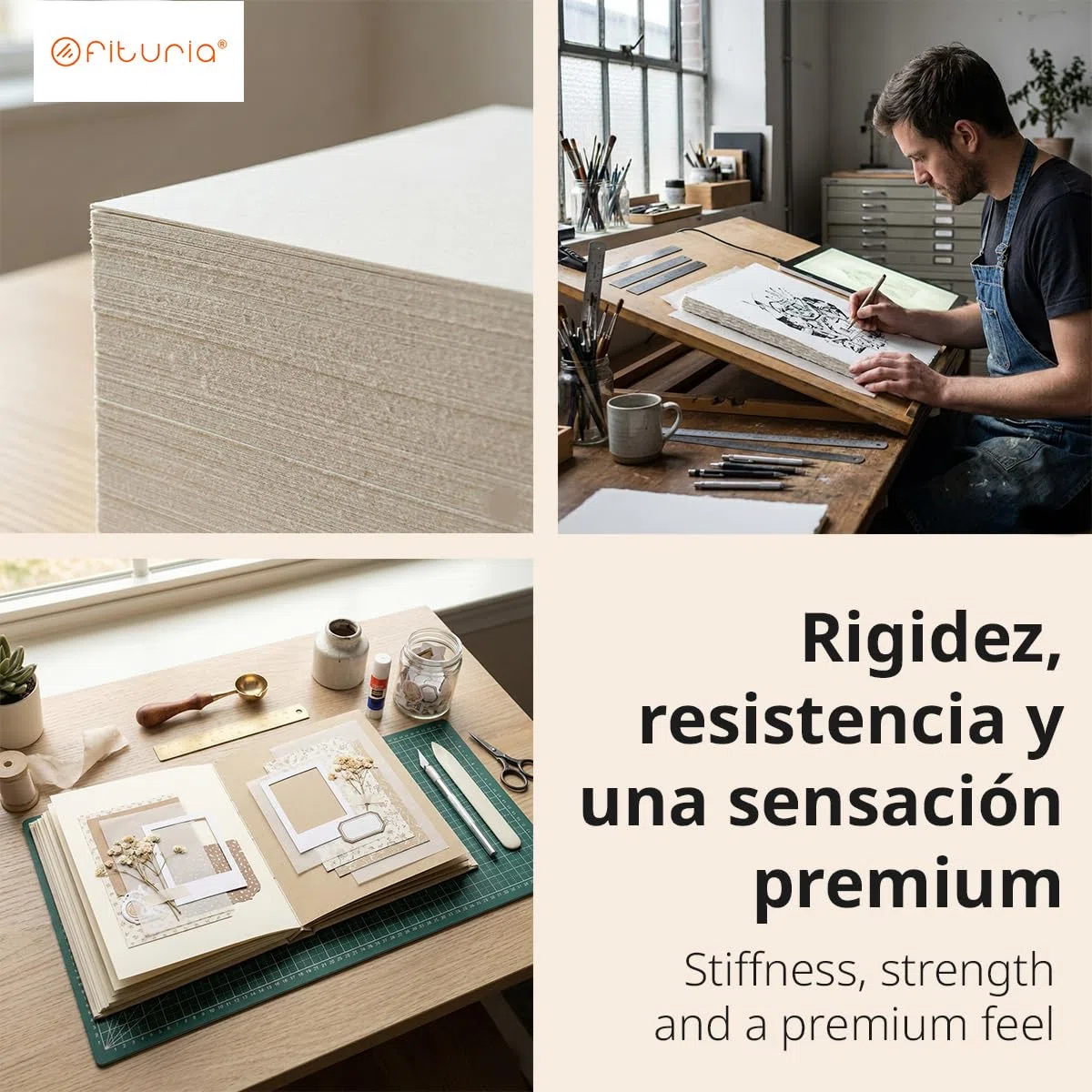 Folios A3 300gr 200 hojas, Papel Multiusos para Impresora, Folios para Proyectos, Ilustración, Lettering, Proyectos Creativos Profesionales, Papel A3 Oficina, Material Escolar - Ofituria (300gr, 200h)