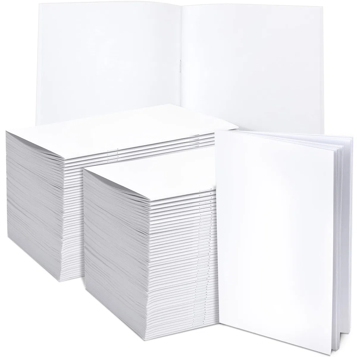 Libros blancos en blanco para que los niños escriban historias, cuaderno de bocetos sin forro, cuaderno blanco de 5.5 x 8.5 pulgadas, escribe tu propio libro para niños, diario a granel, arte,