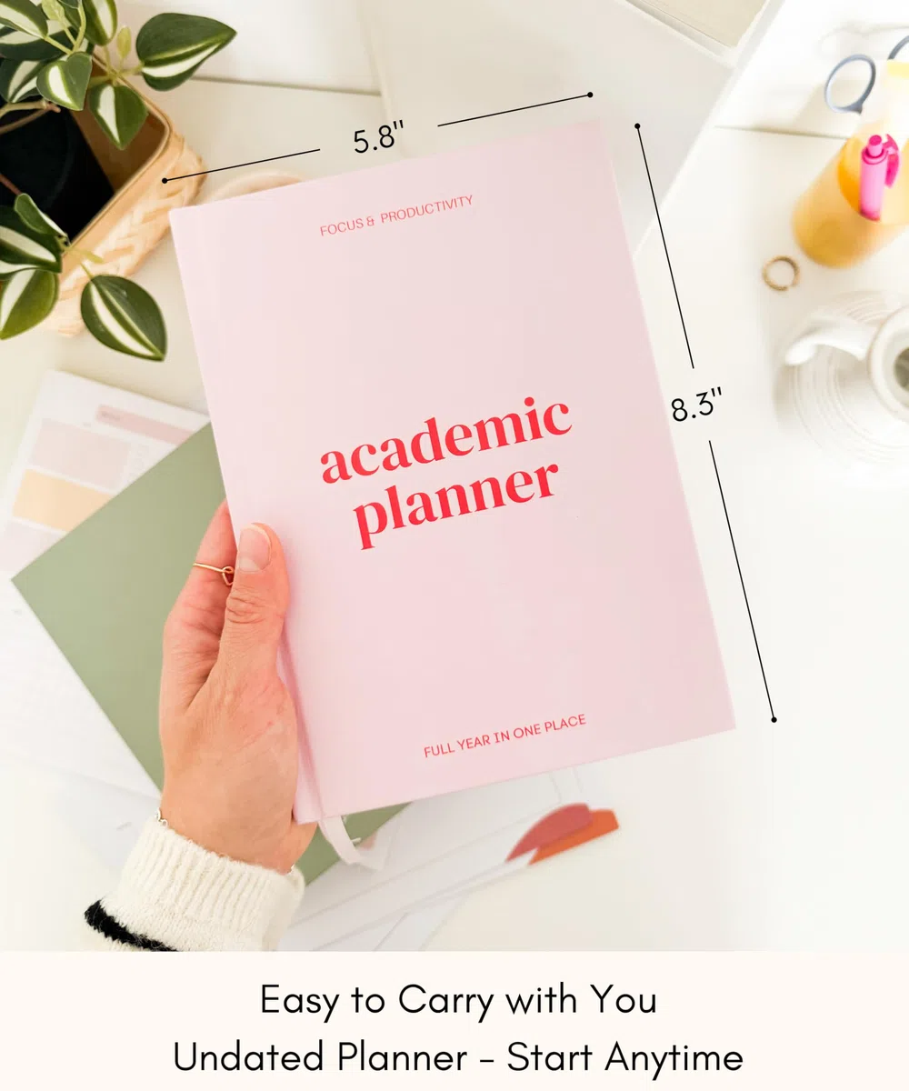 Lamare Planificador académico 2026-2027 - Agenda semanal sin fecha para estudiantes universitarios | Planificador escolar para escuela secundaria, universidad, estudiantes de enfermería y escuela en casa