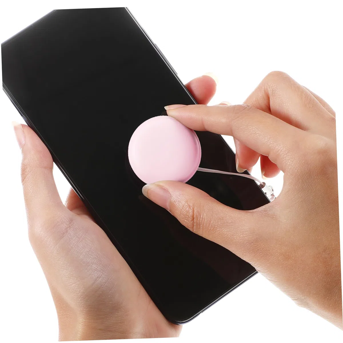 Limpiador de Pantalla Macarons para Teléfonos Inteligentes con 4 Unidades, Material Silicona y PP, Quita Huellas y Manchas, con Cordón y Hebilla para Uso Portátil