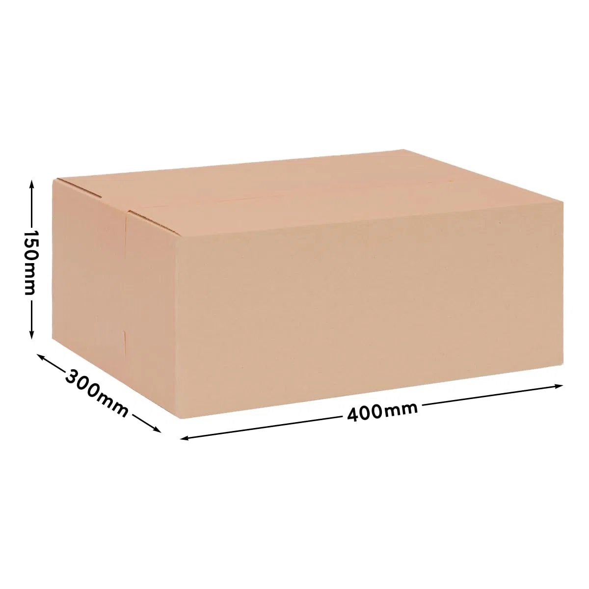 250 cajas plegables 395 x 295 x 140 mm Cartones Marrón 1 ondulado Cajas de envío Caja plegable - KK 87