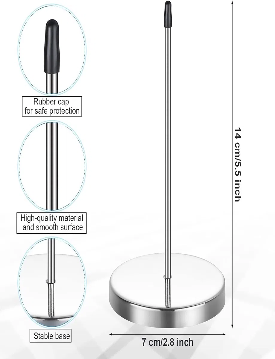 Soporte de recibos aluminio for montaje en pared | Paquete de 2 soportes for pedidos de restaurante plateados de 10 a 100 cm: soporte for recibos de montaje en pared