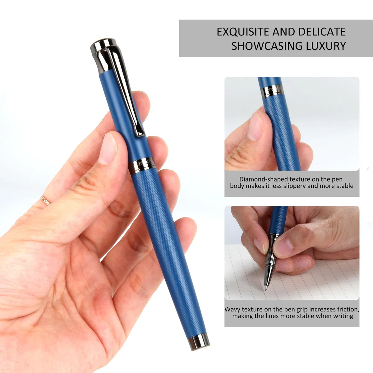 Bolígrafos de tinta líquida, bolígrafos de punta fina, bolígrafos de escritura para diario y suministros de oficina, caja de regalo elegante para el día del padre o día de la madre y otros