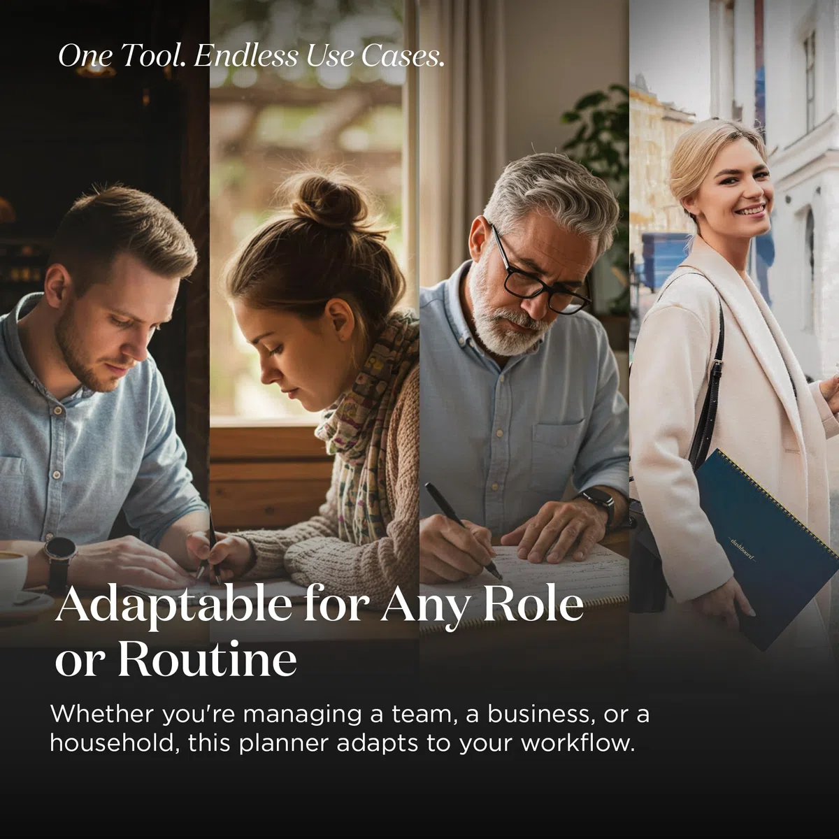 Ink+Volt Bloc de escritorio en espiral para tablero | Bloc de notas semanal sin fecha con 52 hojas sin fecha, planificador de productividad premium, lista semanal minimalista de tareas para trabajo y