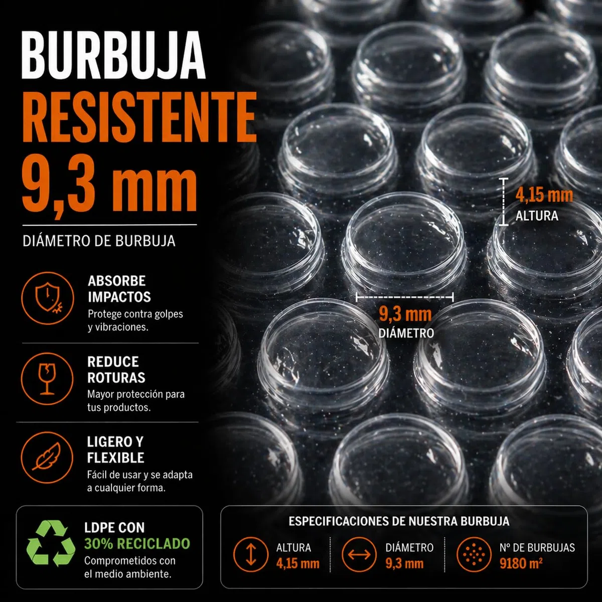 Plástico de Burbujas Rollo XXL Grande 0,8m x 200 m (160 m²) | Papel Burbuja Embalaje Profesional para Mudanzas, Envíos, Ecommerce y Objetos Frágiles | Ultra Resistente