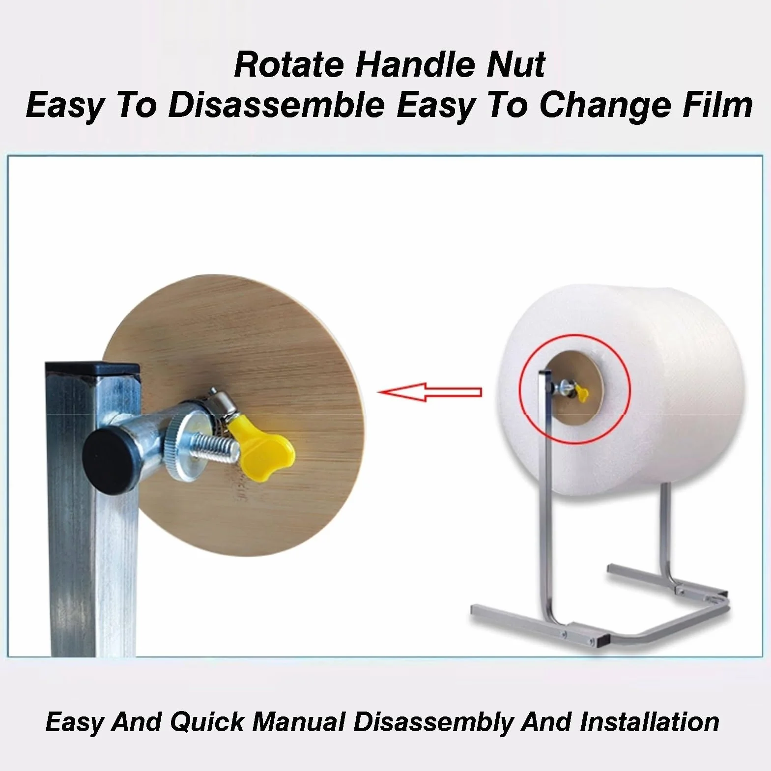 Dispensador de rollos de plástico de burbujas, dispensador de película estirable, de rollos de plástico de burbujas(Width 60cm)