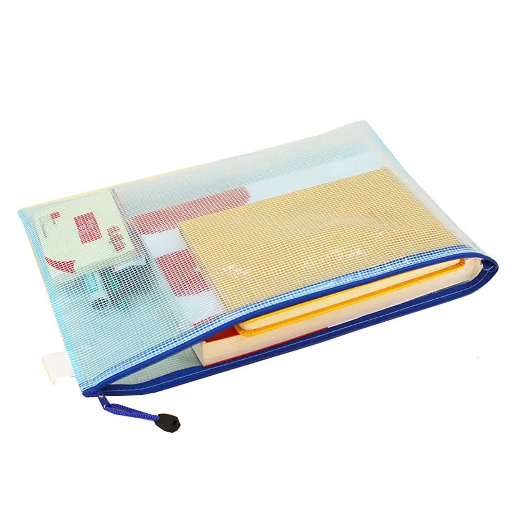 Carteras de plástico A3 con cremallera, 120 bolsas blancas con cierre de cremallera, carteras de malla, bolsa de almacenamiento impermeable para archivos de documentos, suministros de viaje de oficina