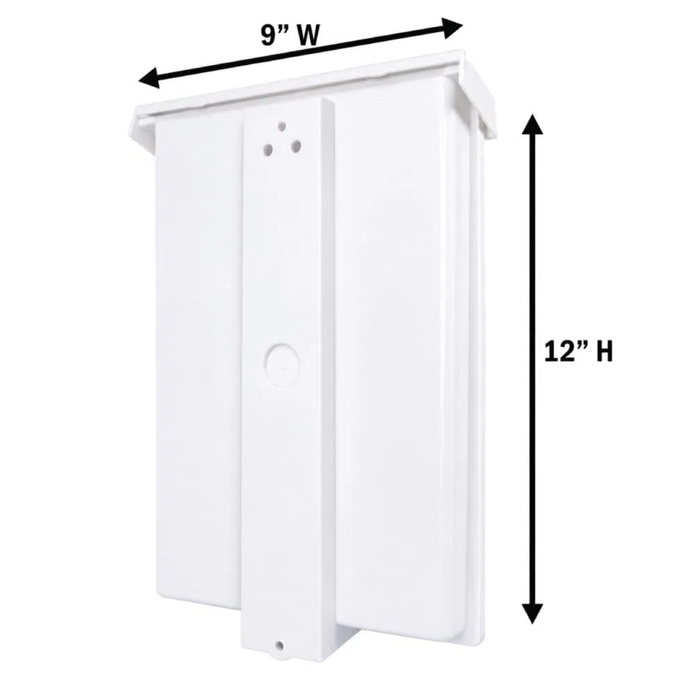 SourceOne 8.5 "x 11" al aire libre de bienes raíces estilo folleto soporte con tapa – color blanco – resistente a los rayos UV