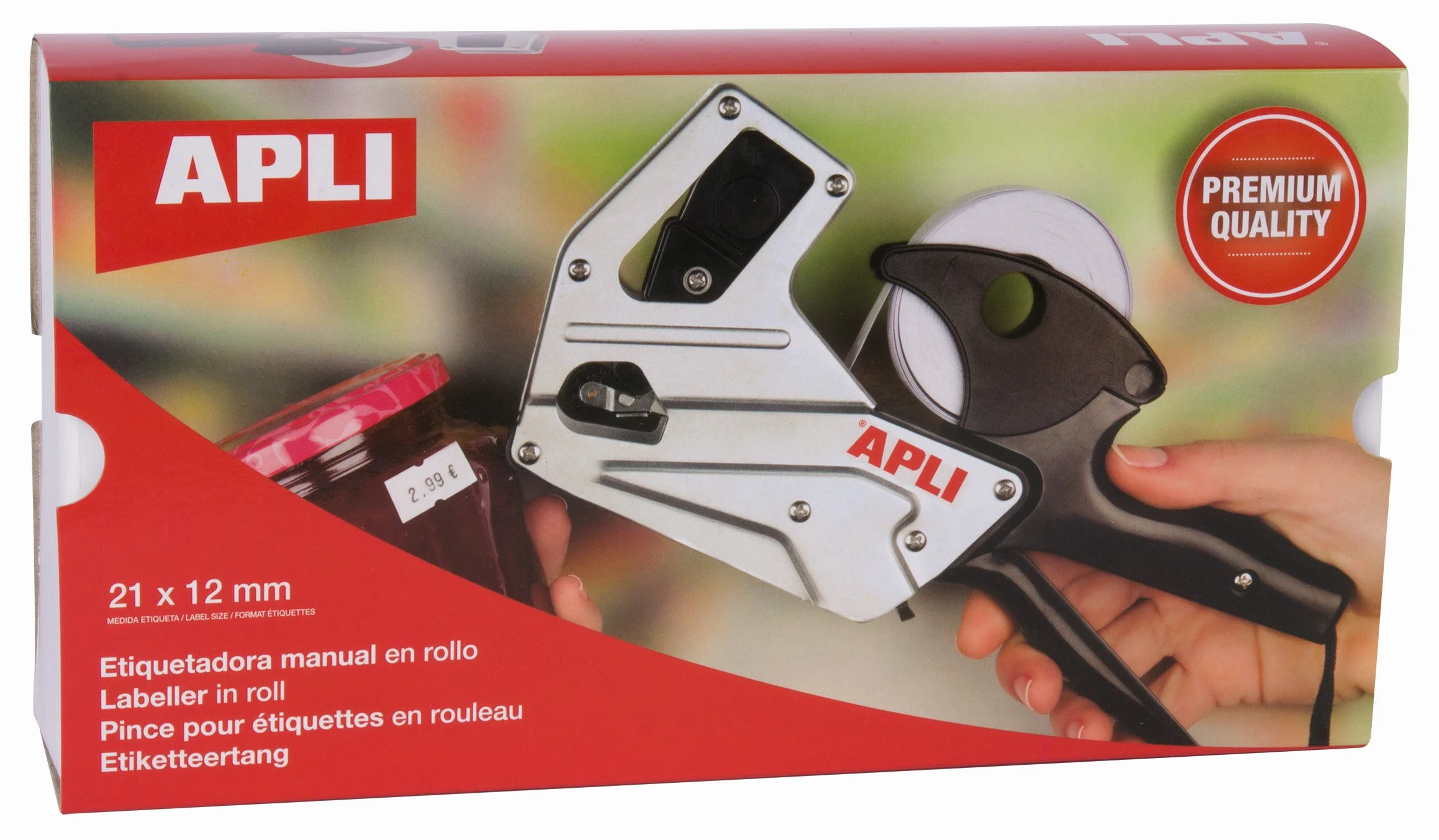 APLI Máquina etiquetadora de precios, aluminio