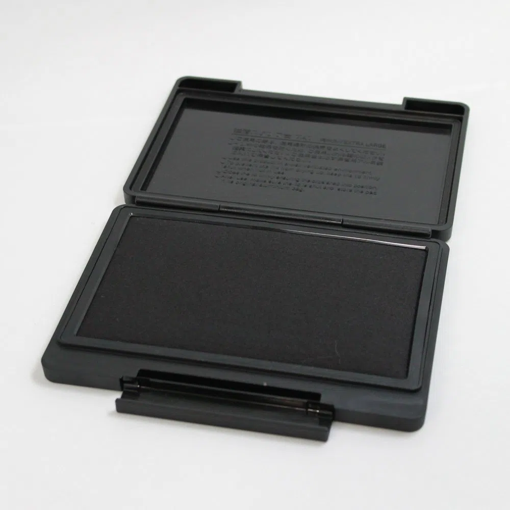 Shachihata Little Tart con almohadilla de sello (para metales) extra forma negra (importación de Japón)