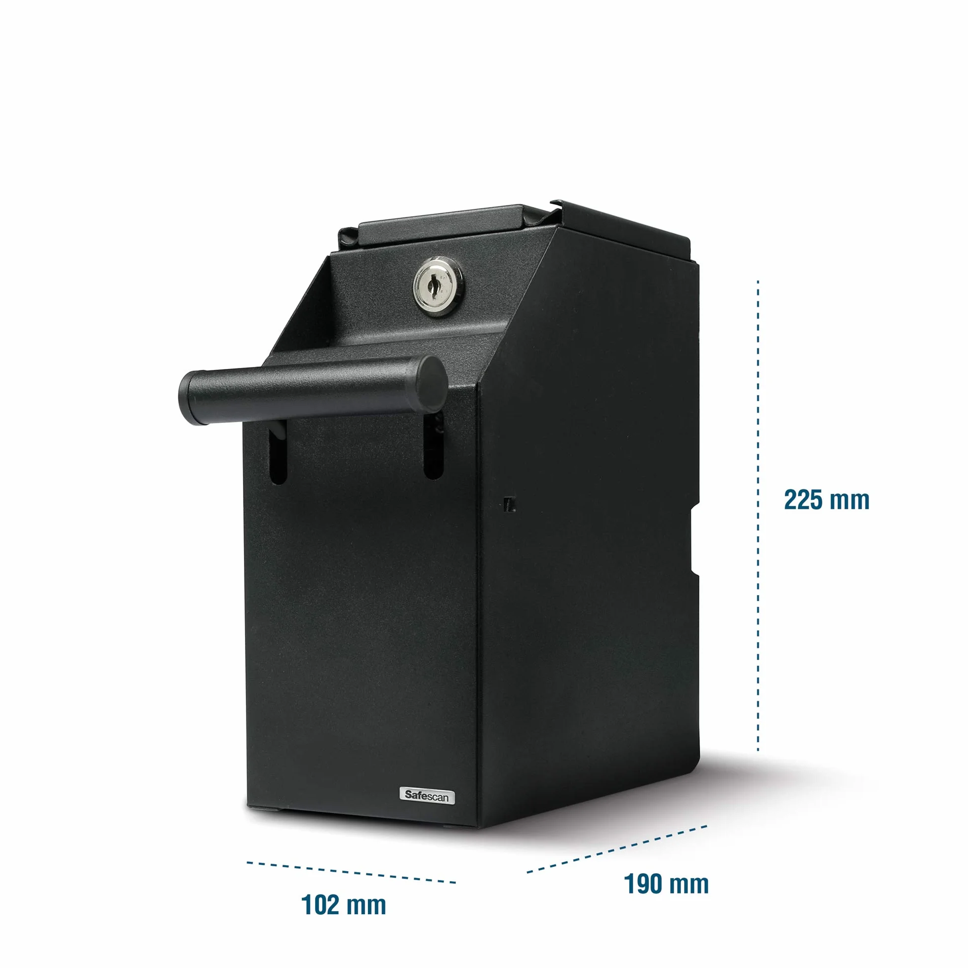 Safescan 4100 Caja para dinero negra que permite almacenar billetes de forma segura - Almacena hasta 300 billetes - Se coloca debajo de un mostrador - Se puede instalar cerca del cajón portamonedas
