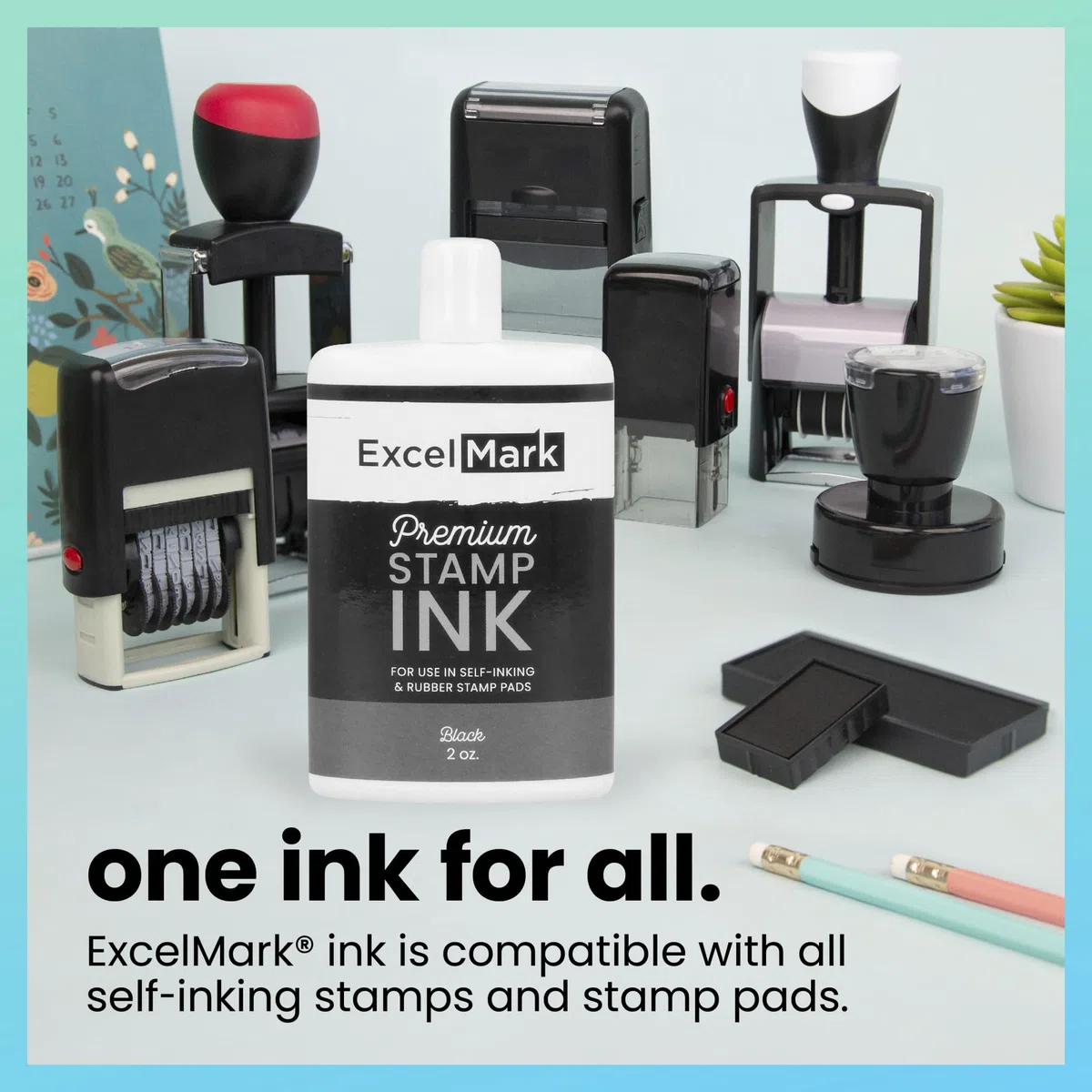 ExcelMark Premium Stamp Ink, 2 oz