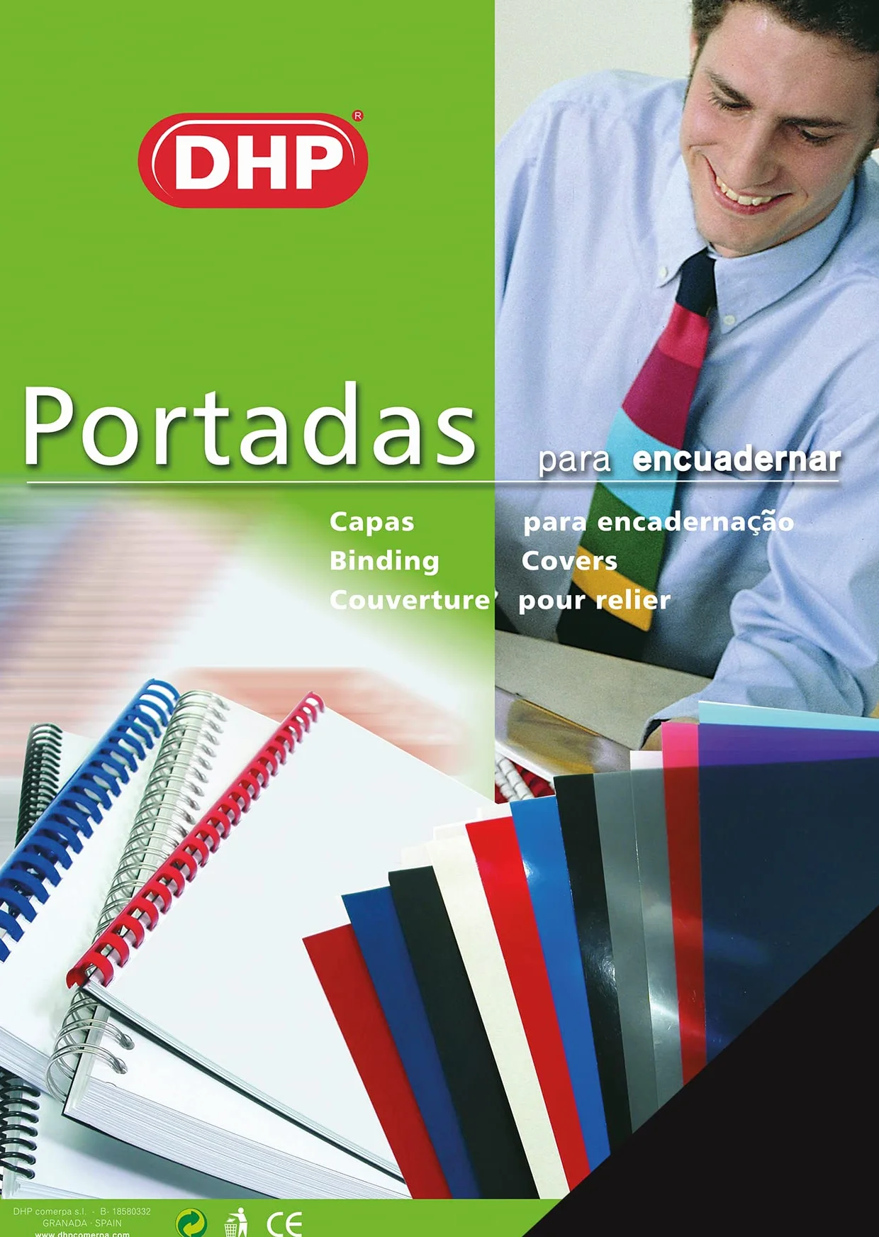 Portadas de encuadernación DHP Negro A3 PVC 100 Piezas