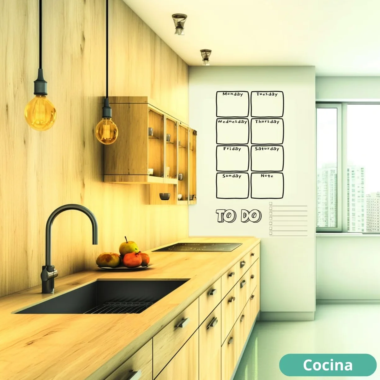 Pizarra magnetica pared – Rollo pizarra adhesiva de diseño moderno y funcional – Pizarra grande fácil de instalar para cocina, estudio u oficina doméstica (120 X 60 BEIGE)